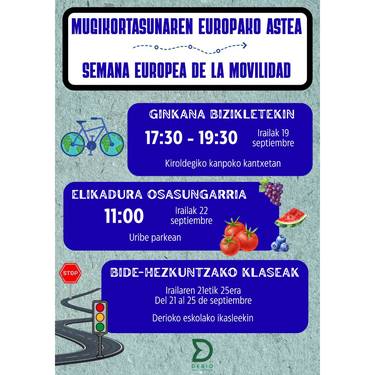 Mugikortasunaren Europako Astea: ginkana bizikletekin