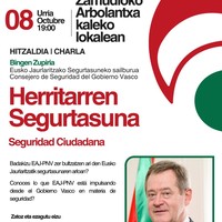 Bingen Zupiriaren 'Herritarren segurtasuna' hitzaldia