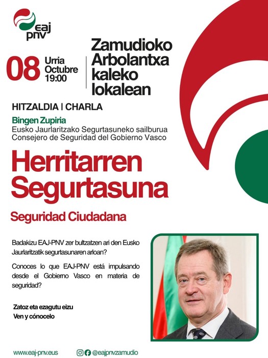 Bingen Zupiriaren 'Herritarren segurtasuna' hitzaldia