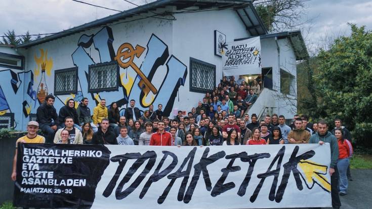 Gaztetxe eta Gazte Asanbladen topaketaren aurkezpena, barikuan, Hori Bain