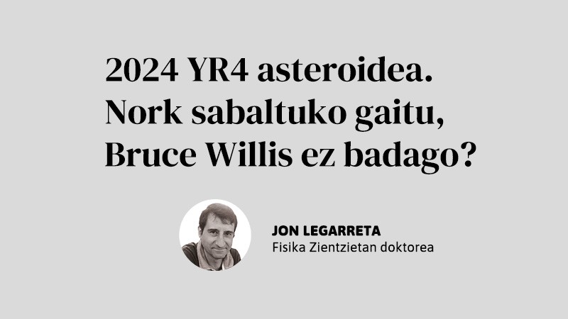 2024 YR4 asteroidea. Nork salbatuko gaitu, Bruce Willis ez badago?