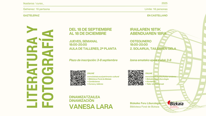 Ikastaroa: Literatura y fotografía