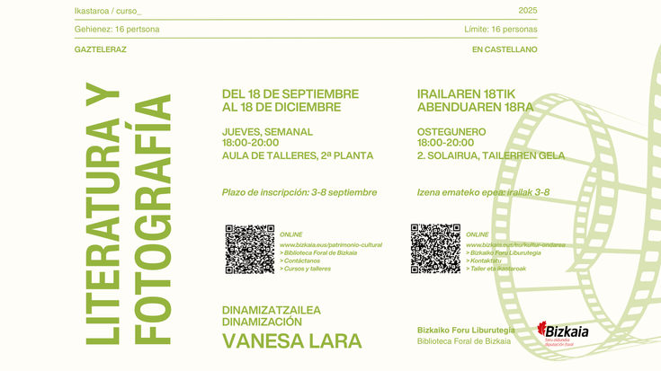 Ikastaroa: Literatura y fotografía