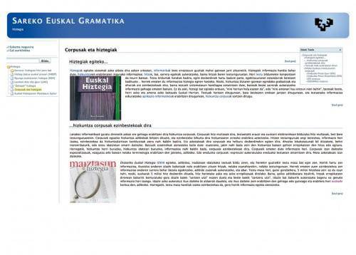 Euskal gramatika, sarean