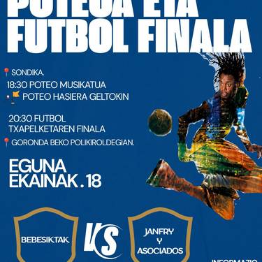 Aztarnak antolatuta poteoa eta futbol finala