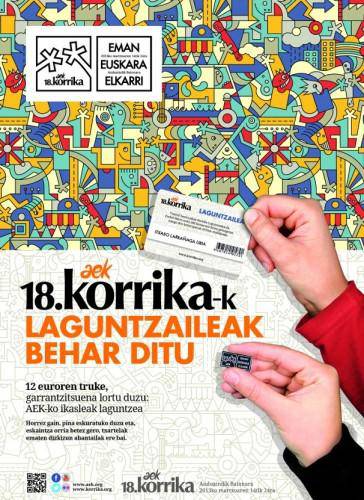 18. KORRIKAk laguntzaileak behar ditu