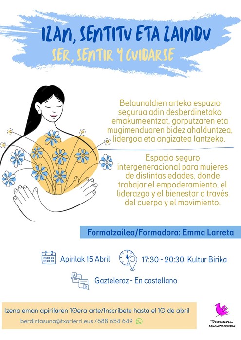 “Izan, Sentitu eta Zaindu” adin desberdinetako emakumeentzako topaketa