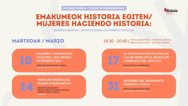 Hitzaldi-zikloa: Emakumeok historia egiten: ekarpen berriak