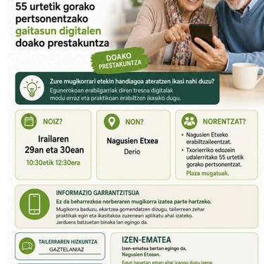 Nagusientzako gaitasun digitalen doako prestakuntza