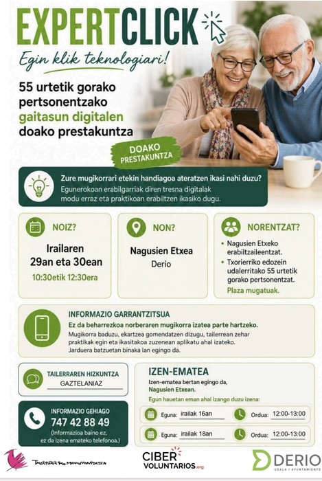 Nagusientzako gaitasun digitalen doako prestakuntza
