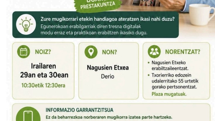 Nagusientzako gaitasun digitalen doako prestakuntza