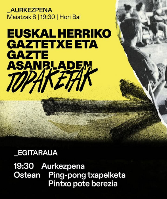 Gaztetxe eta Gazte Asanbladen topaketaren aurkezpena