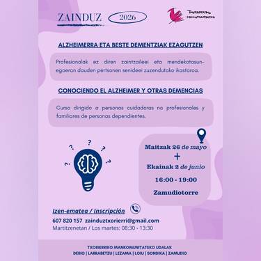 'Alzheimerra eta beste dementziak ezagutzen' hitzaldia