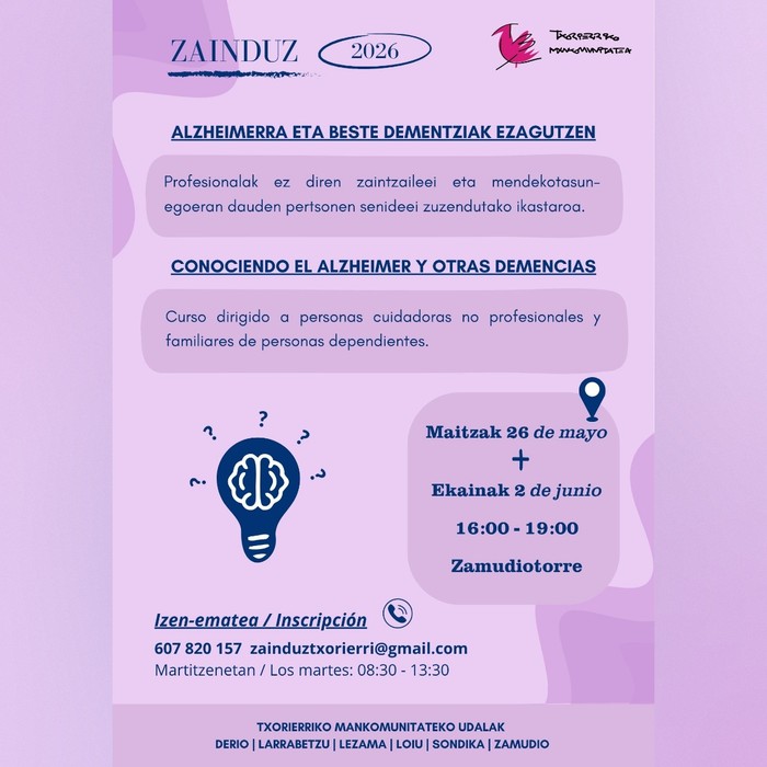 'Alzheimerra eta beste dementziak ezagutzen' hitzaldia