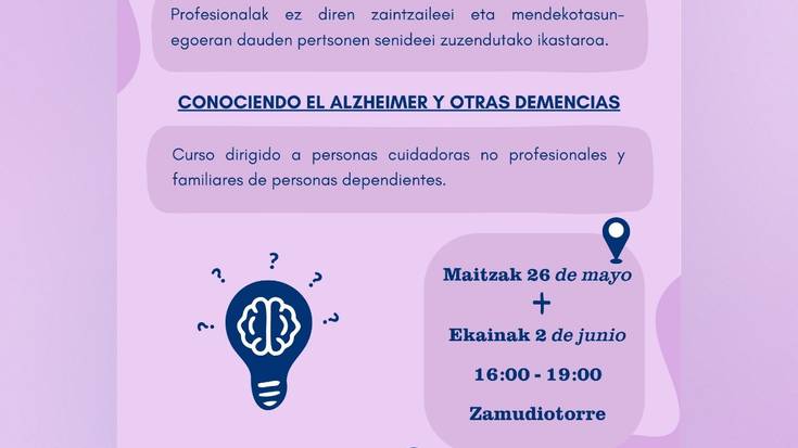 'Alzheimerra eta beste dementziak ezagutzen' hitzaldia