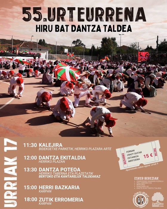 Hiru Bat Dantza Taldearen 55. urteurreneko jaia