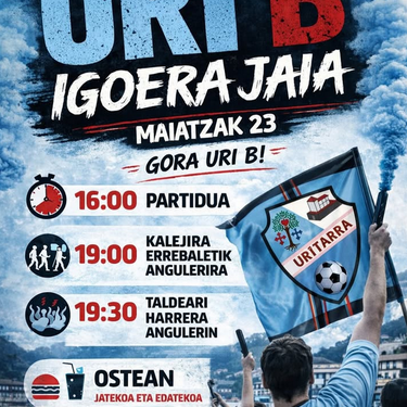 Uritarra B taldearen igoera jaia