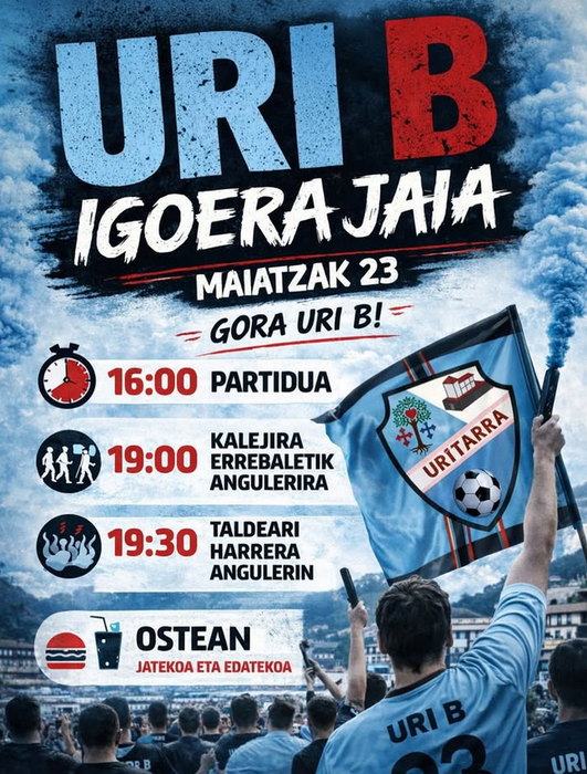 Uritarra B taldearen igoera jaia