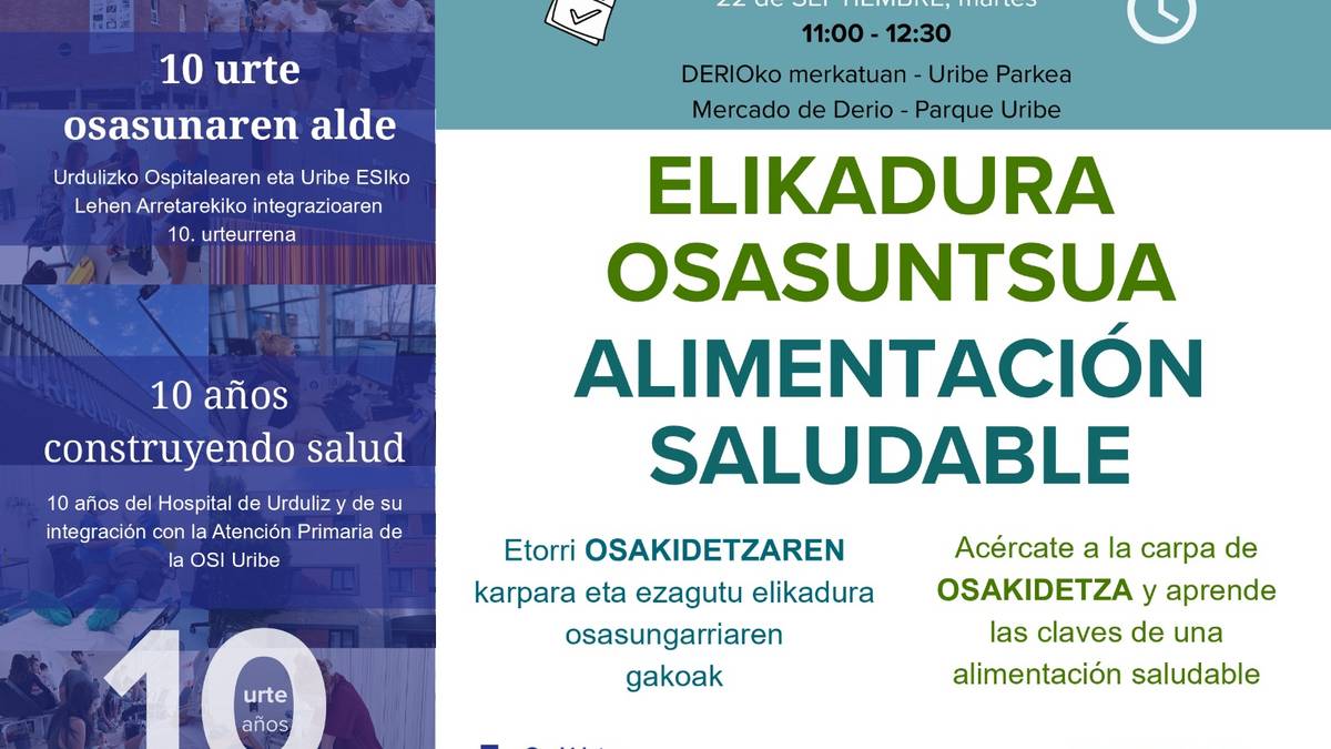 Osakidetzaren 'Elikadura osasuntsua' postua
