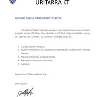 Uritarraren ezohiko batzar nagusia