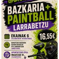 Gaztegunearen irteera: bazkaria + paintball