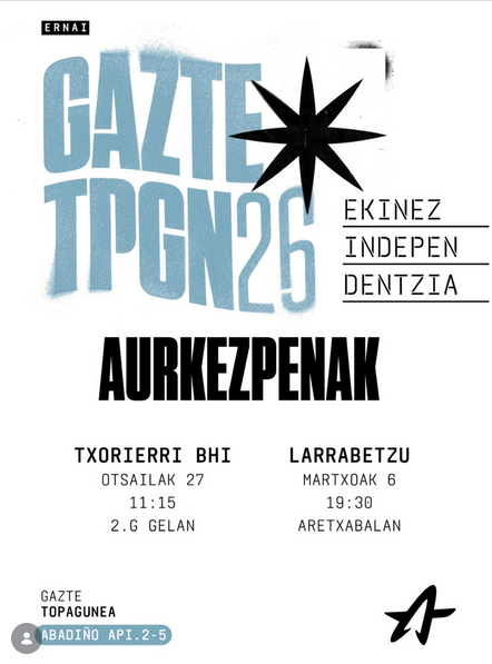 Ernairen Gazte Topagunearen aurkezpena