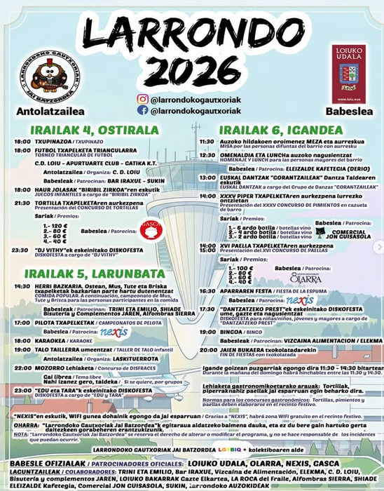 Larrondoko Jaiak
