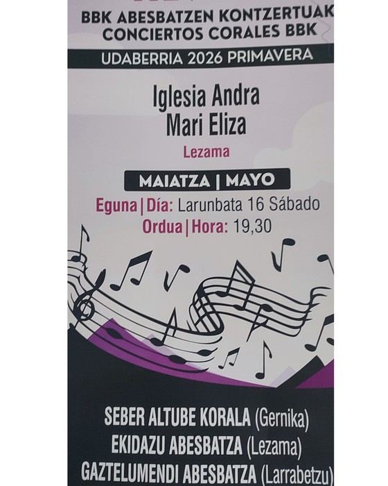 BBK abesbatzen udaberriko kontzertua