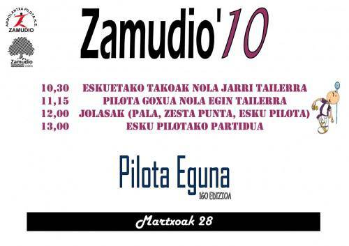 Pilota bultzatu nahi dute Zamudion 