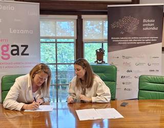 Sangroniz Industrialdeko Enpresa Elkartearekin hitzarmena sinatu dute “espazioaren hobekuntza eta lehiakortasuna sustatzeko”