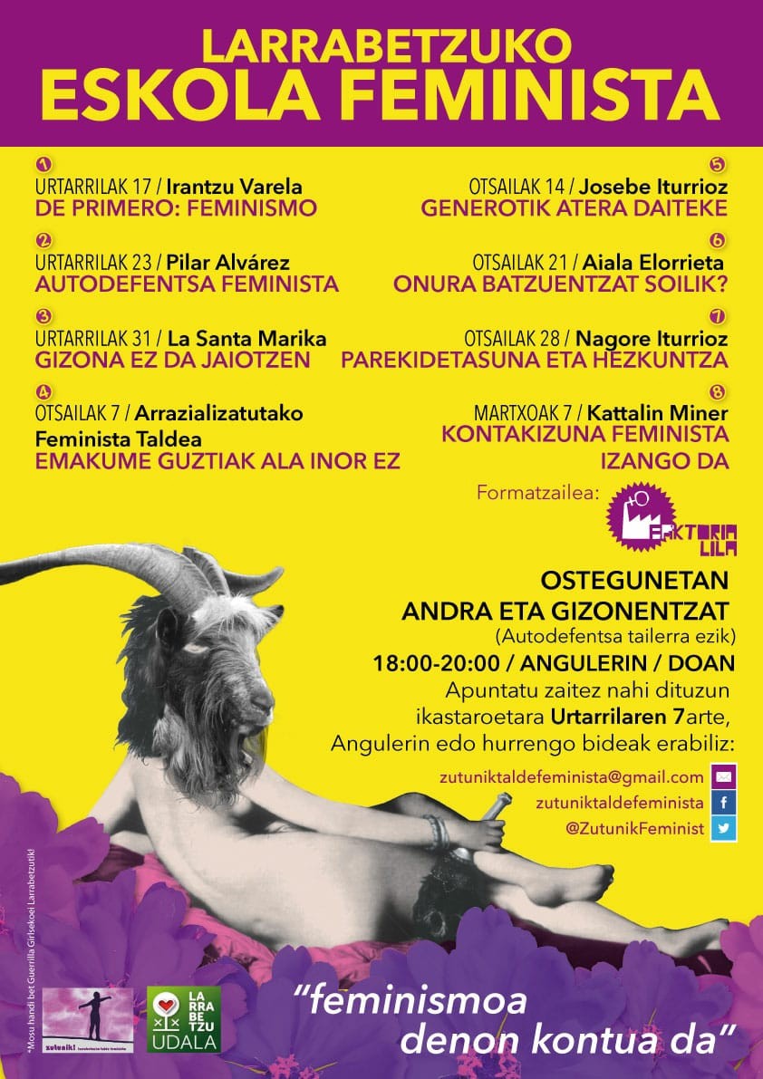 Eskola feminista antolatu dute Larrabetzun
