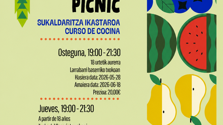 Etxeko izozkiak egiteko sukaldaritza tailerra