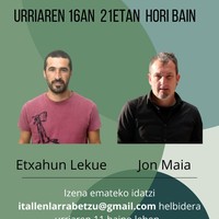 Bertso afaria Etxahun Lekue eta Jon Maiarekin