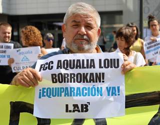 Loiuko FCC Aqualiako langileek greba mugagabeari ekin diote