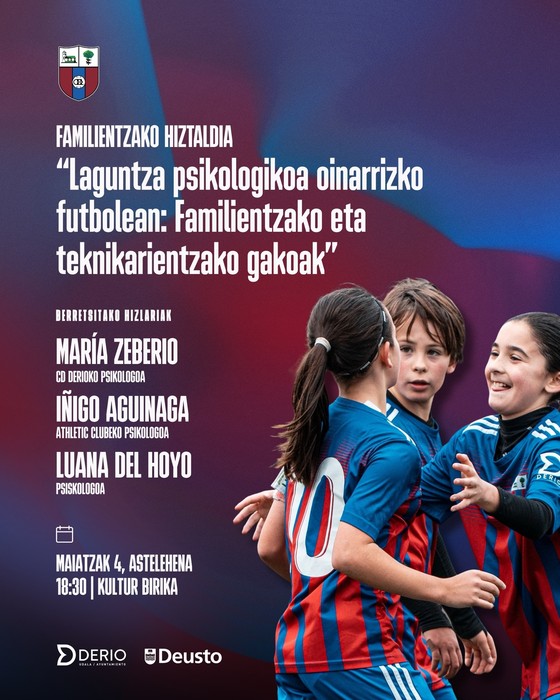 'Laguntza psikologikoa oinarrizko futbolean: familientzako eta teknikarientzako gakoak' hitzaldia