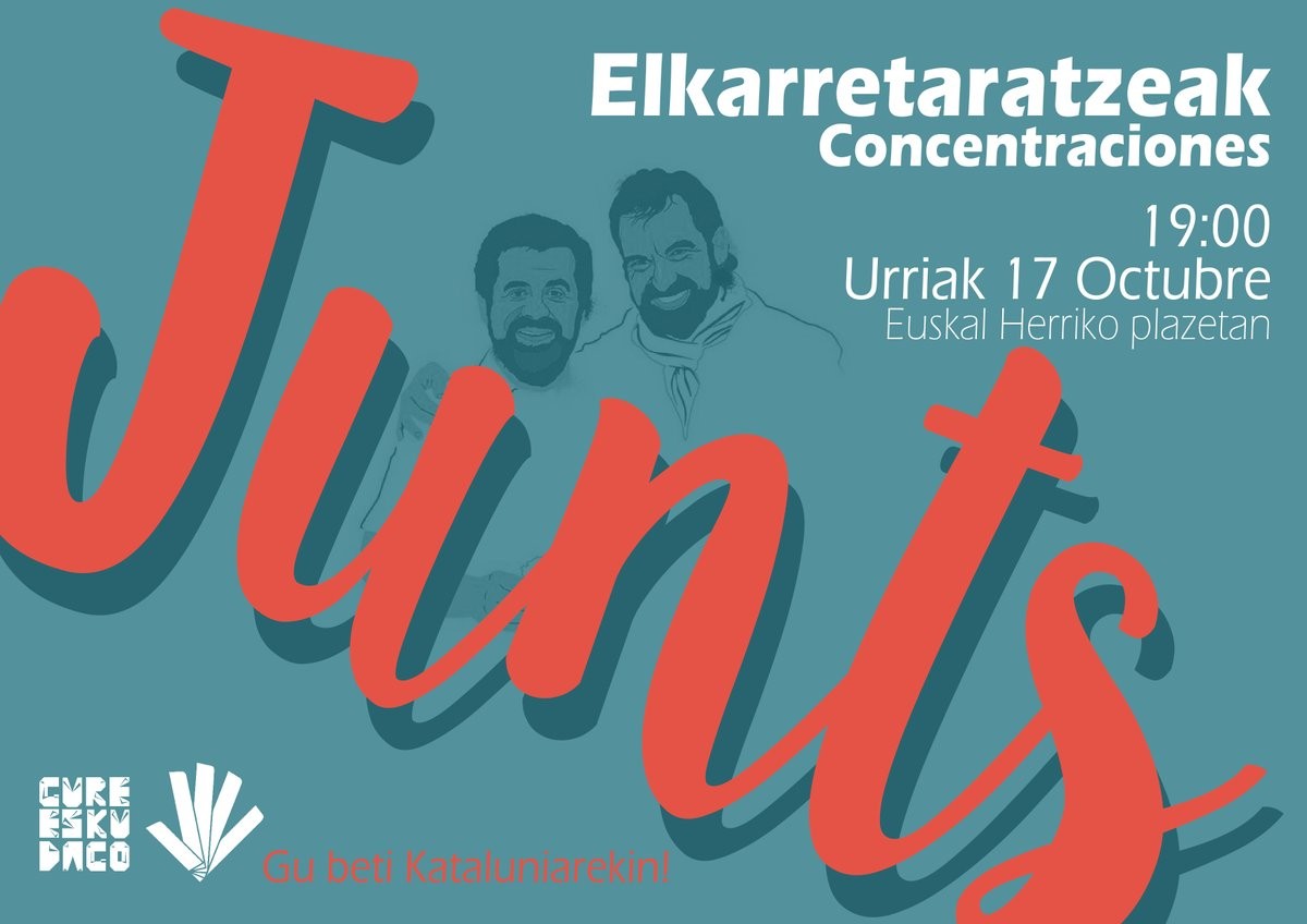 Elkarretaratzeak, Sanchez eta Cuixart espetxeratu izana salatzeko