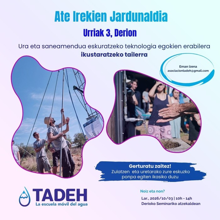 Tadeh erakundearen ate irekien jardunaldia