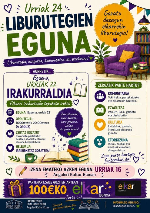 Liburutegien eguneko irakurraldia