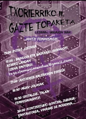 Feminismoa, aurtengo Gazte Topaketen ardatz nagusia