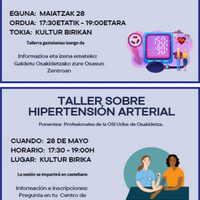 Hipertentsio arterialari buruzko tailerra