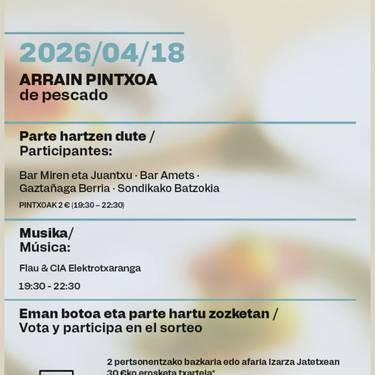 VII. Pintxotan: arrain pintxoa