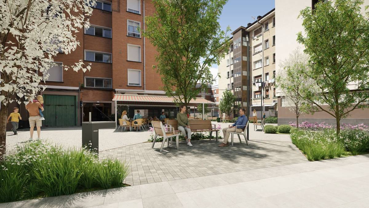 Gorbeia kalearen ondoko plazako berrurbanizazio lanak hasi dituzte