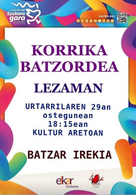 Lezamako Korrika Batzordeko bilera