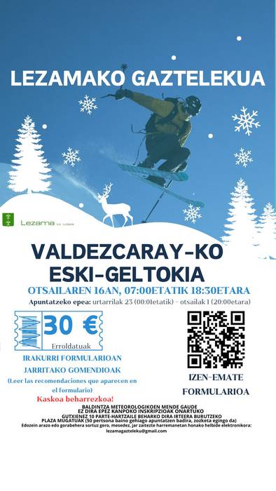 Lezamako Gaztelekutik Valdezcarayra irteera