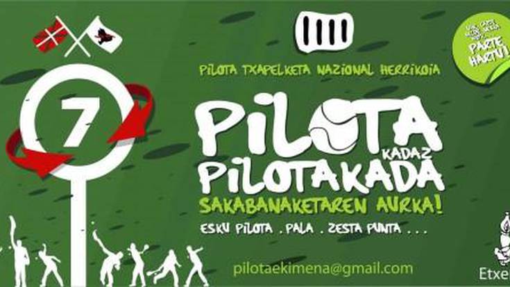 Pilotakadaz pilotakada, sakabanaketa salatzeko
