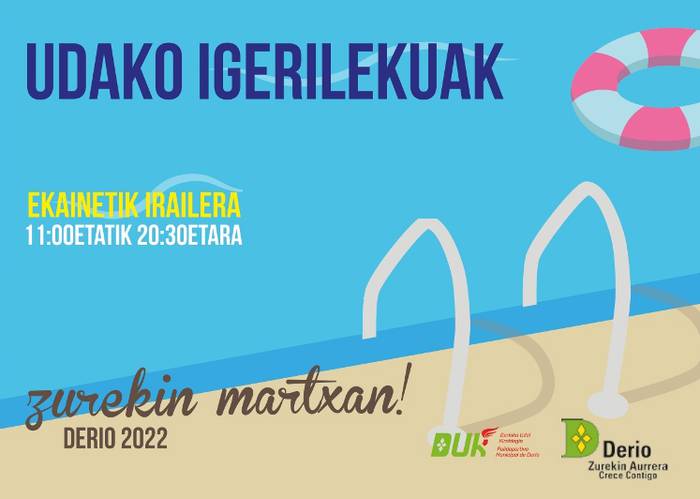 Derioko estali gabeko igerilekuak ekainaren 11n irekiko dira
