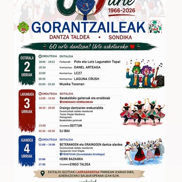 Gorantzaileak Dantza Taldearen 60. urteurreneko jaia
