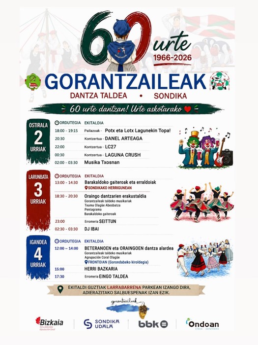 Gorantzaileak Dantza Taldearen 60. urteurreneko jaia
