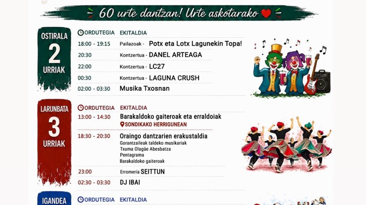 Gorantzaileak Dantza Taldearen 60. urteurreneko jaia