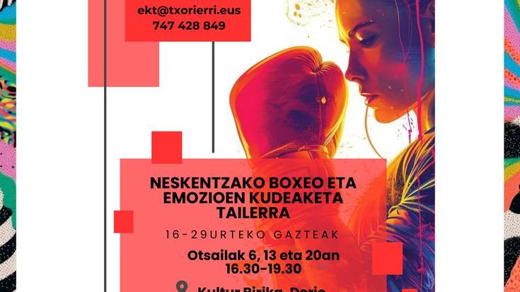 Neskentzako boxeo eta emozioen kudeaketa tailerra